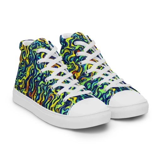 Electric Eel on a Women's High Top Canvas Shoes