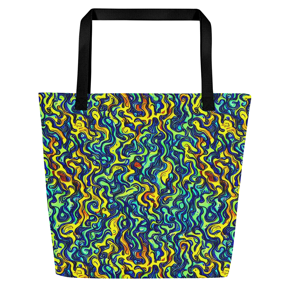 Electric Eel on Large Tote Bag W/ Pocket — Front