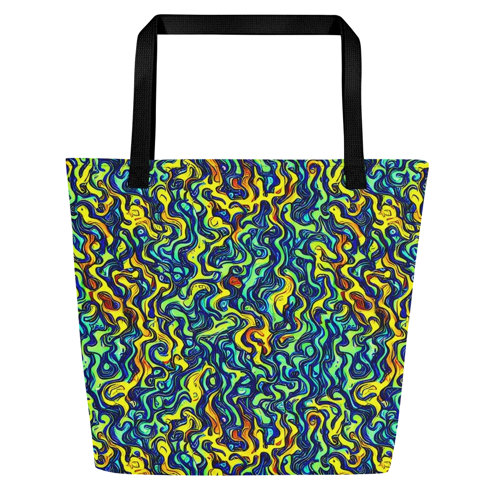 Electric Eel on Large Tote Bag W/ Pocket — Front