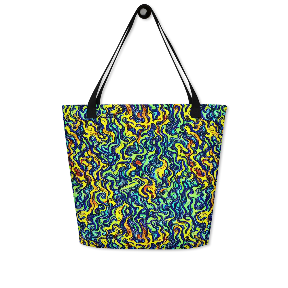 Electric Eel on Large Tote Bag W/ Pocket — Front