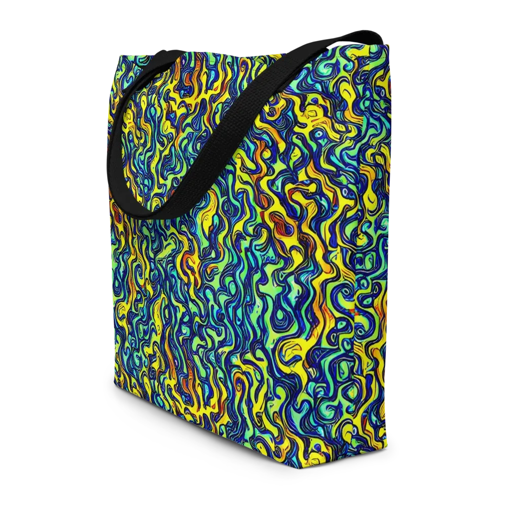 Electric Eel on Large Tote Bag W/ Pocket — Front