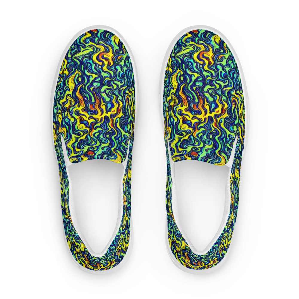 Electric Eel on Women's Slip-On Canvas Shoes — Front
