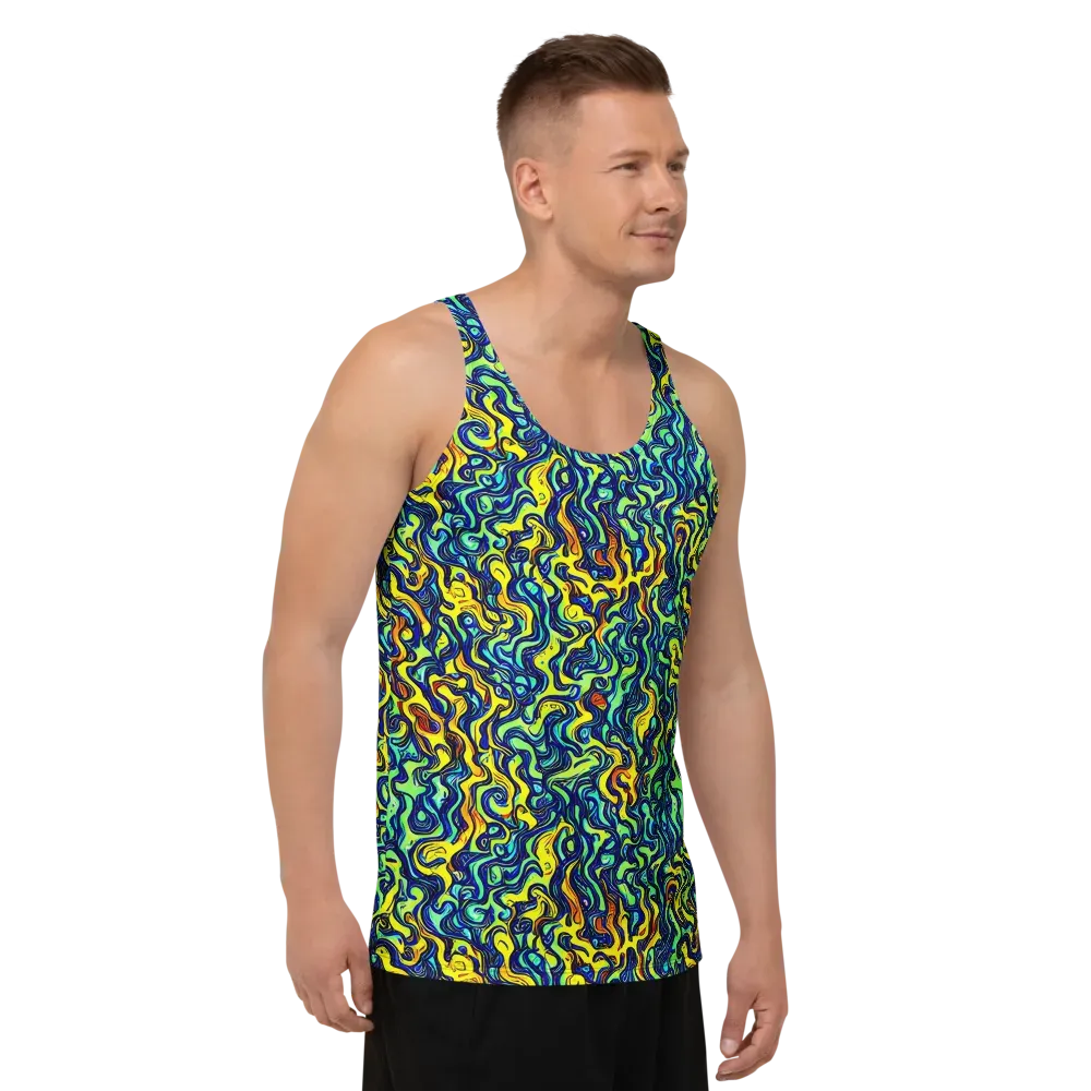 Electric Eel on Men's Tank Top — Right Front