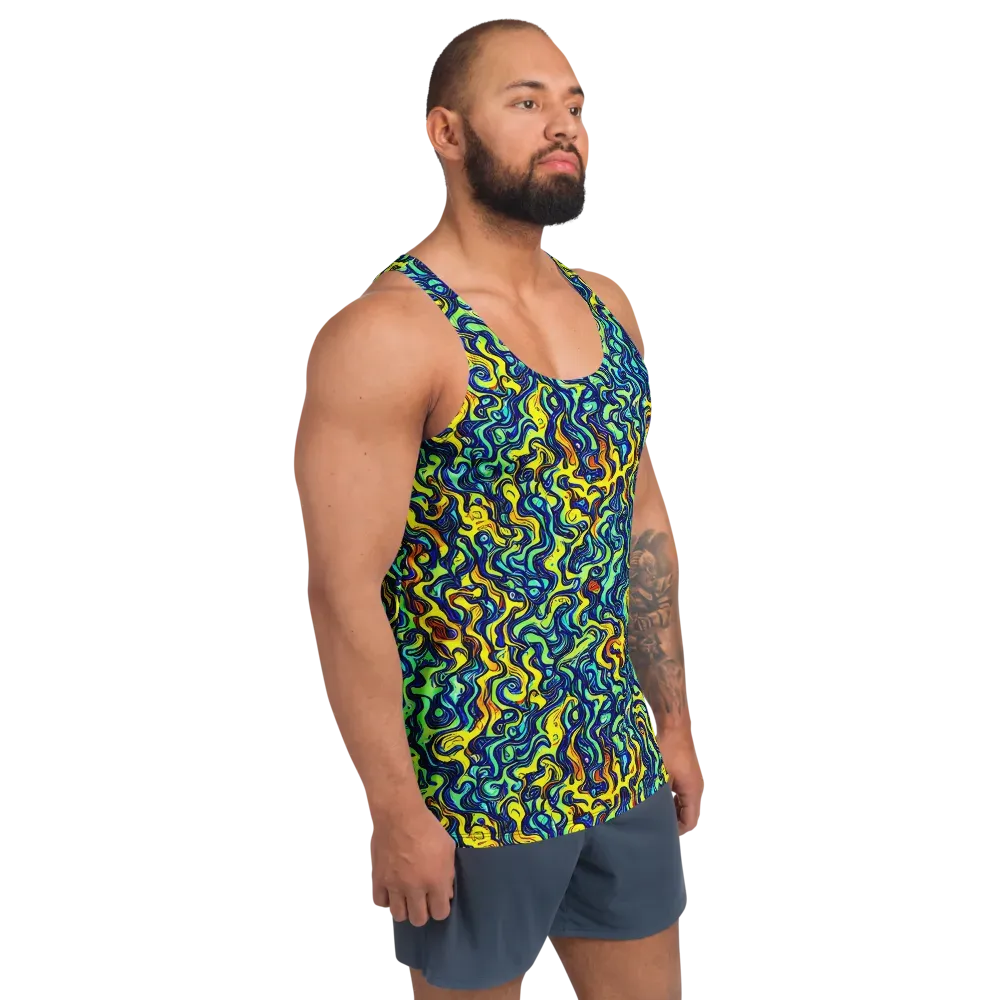 Electric Eel on Men's Tank Top — Right Front