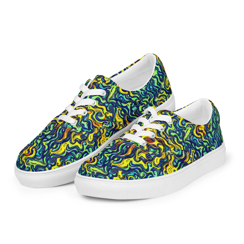 Electric Eel on Men's Lace-Up Canvas Shoes — Left Front