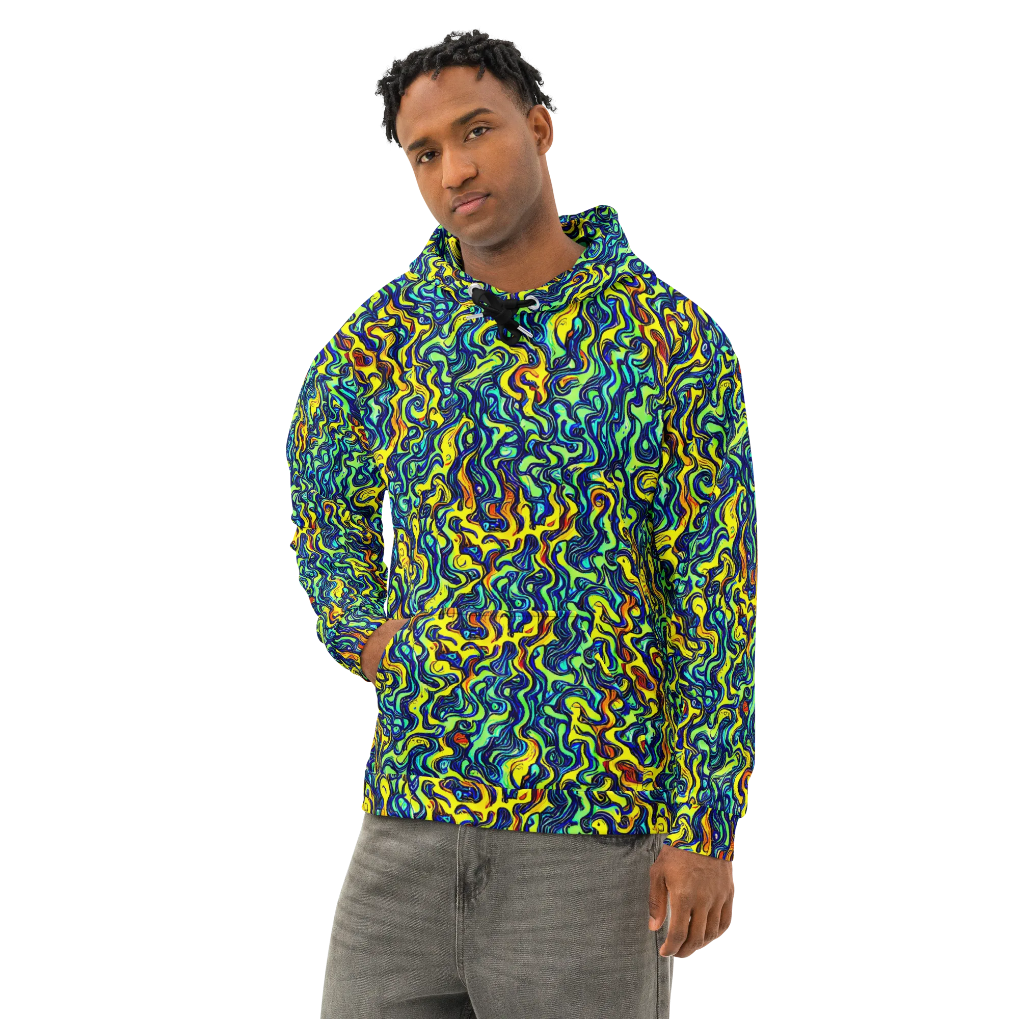 Electric Eel on Cotton Hoodie — Left Front