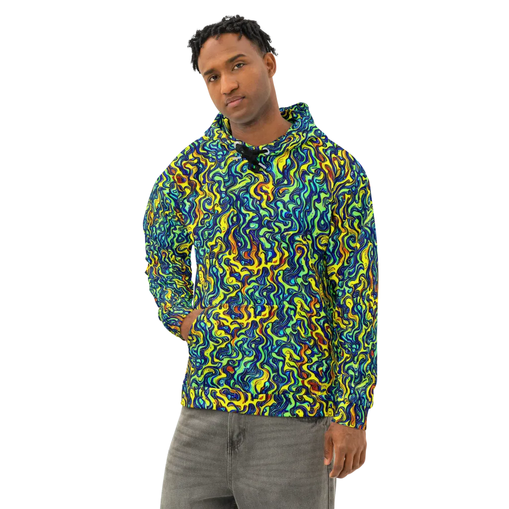 Electric Eel on Cotton Hoodie — Left Front