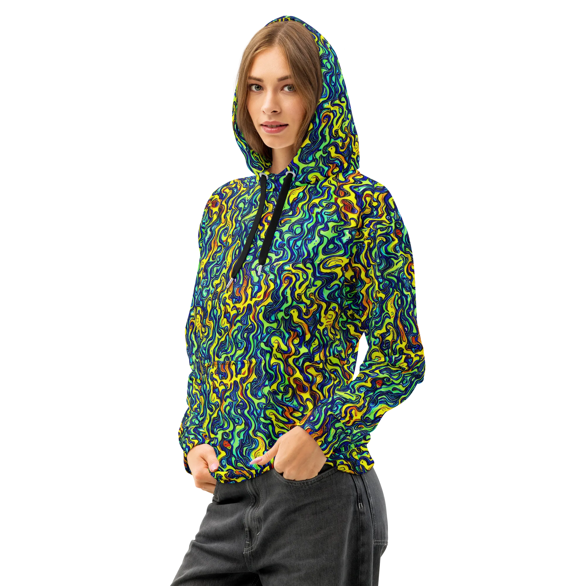 Electric Eel on Cotton Hoodie — Left Front