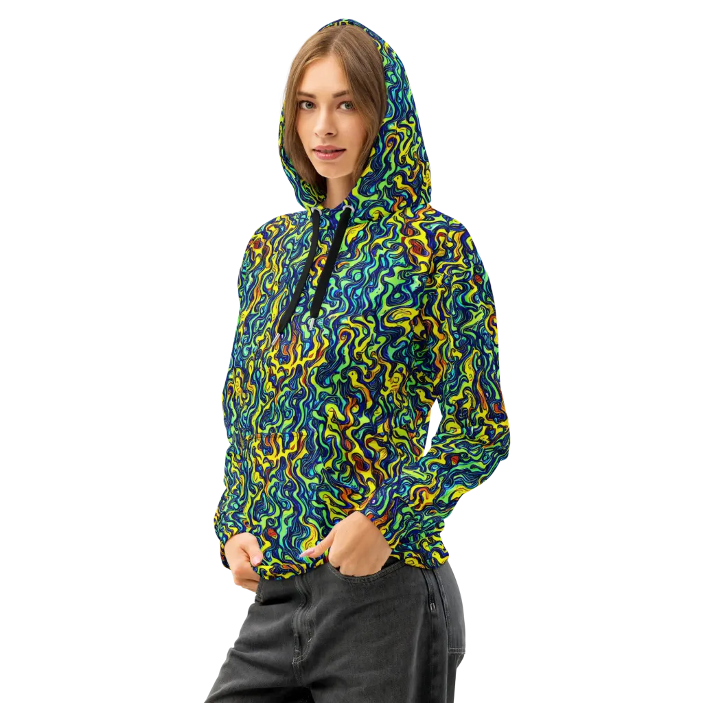 Electric Eel on Cotton Hoodie — Left Front
