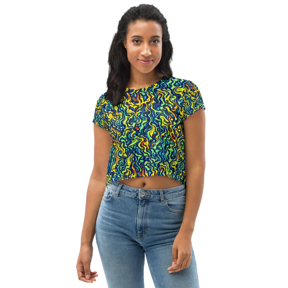 Electric Eel on Crop Tee — Front