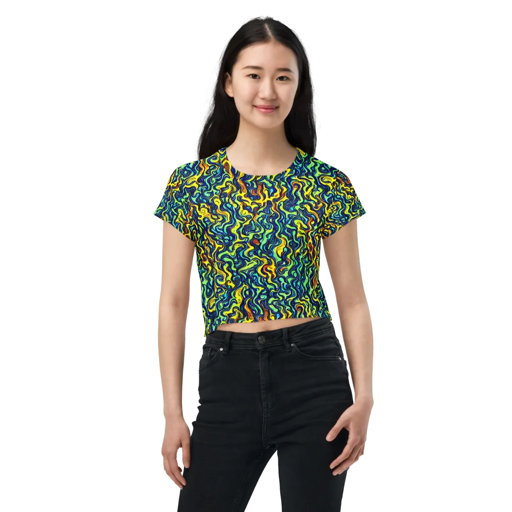 Electric Eel on Crop Tee — Front