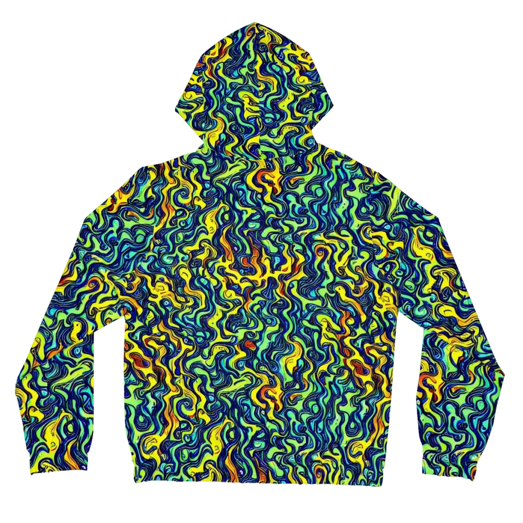 Electric Eel on Women's Full-Zip Hoodie — Back