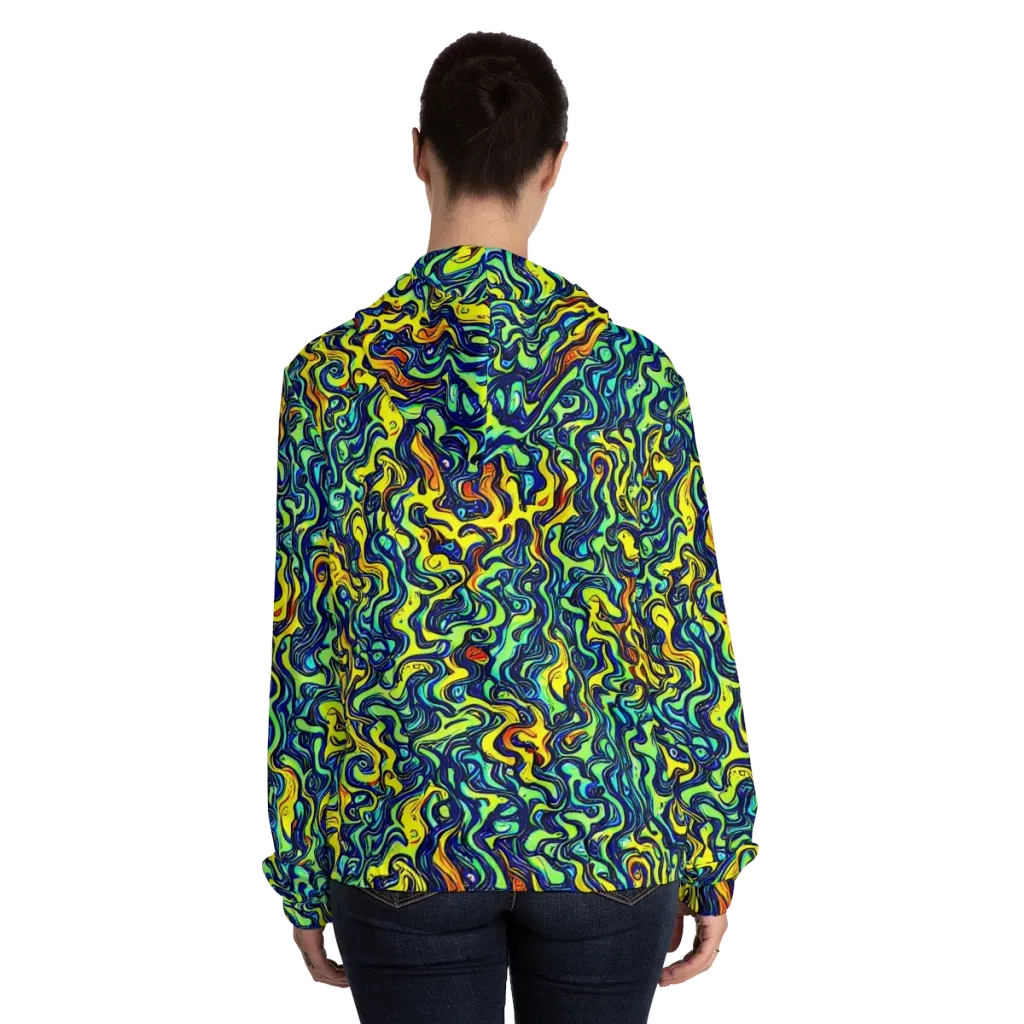 Electric Eel on Women's Full-Zip Hoodie — Back On Person