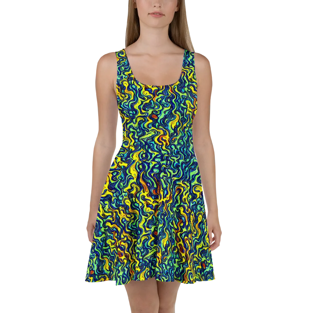 Electric Eel on Skater Dress — Front