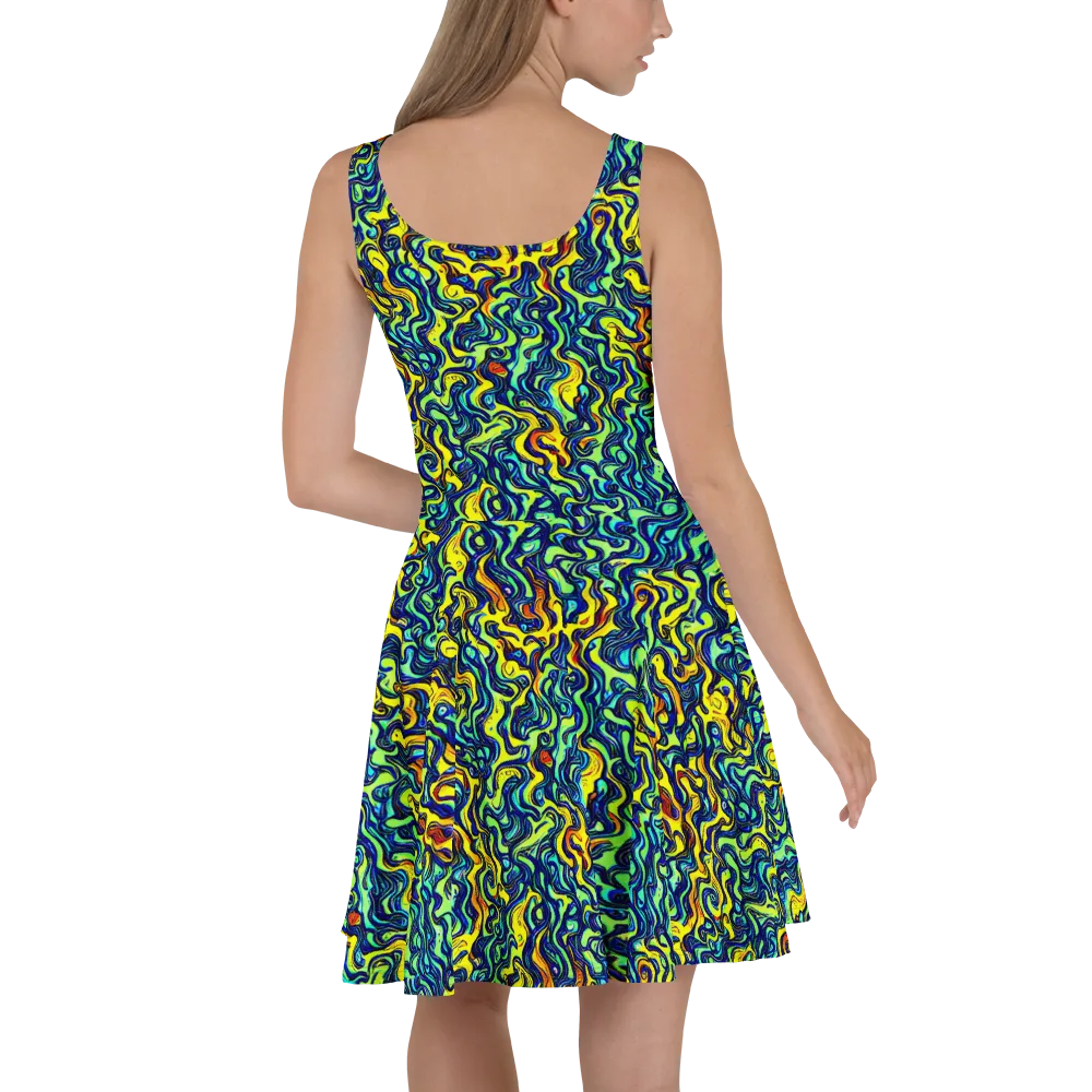 Electric Eel on Skater Dress — Back