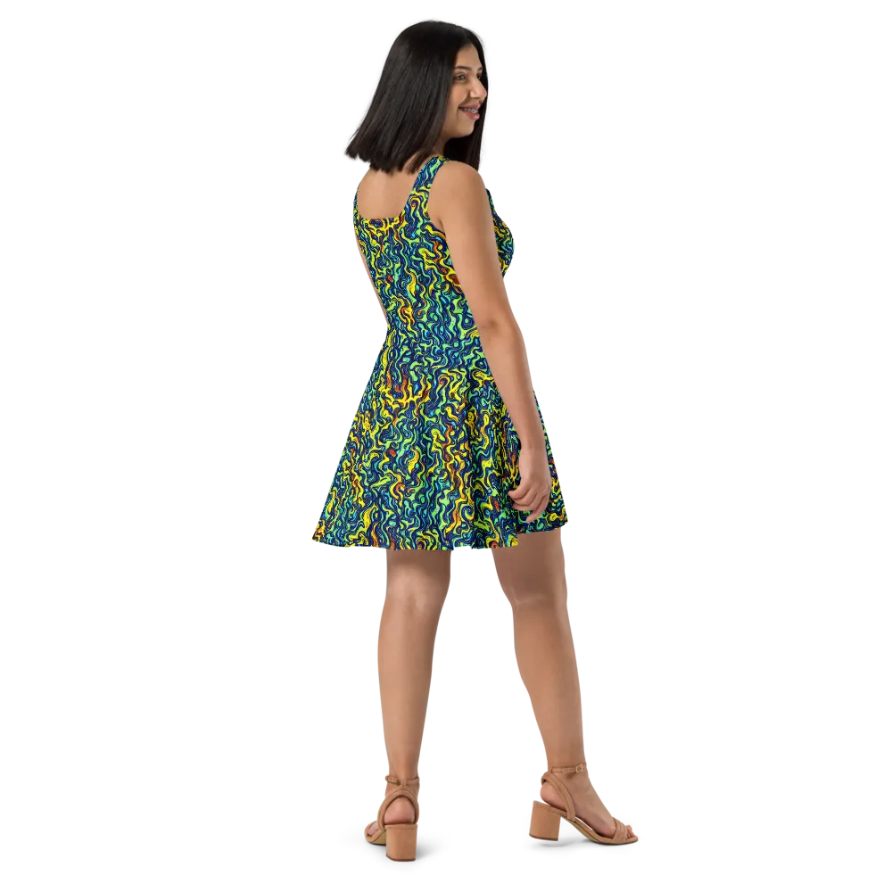 Electric Eel on Skater Dress — Right
