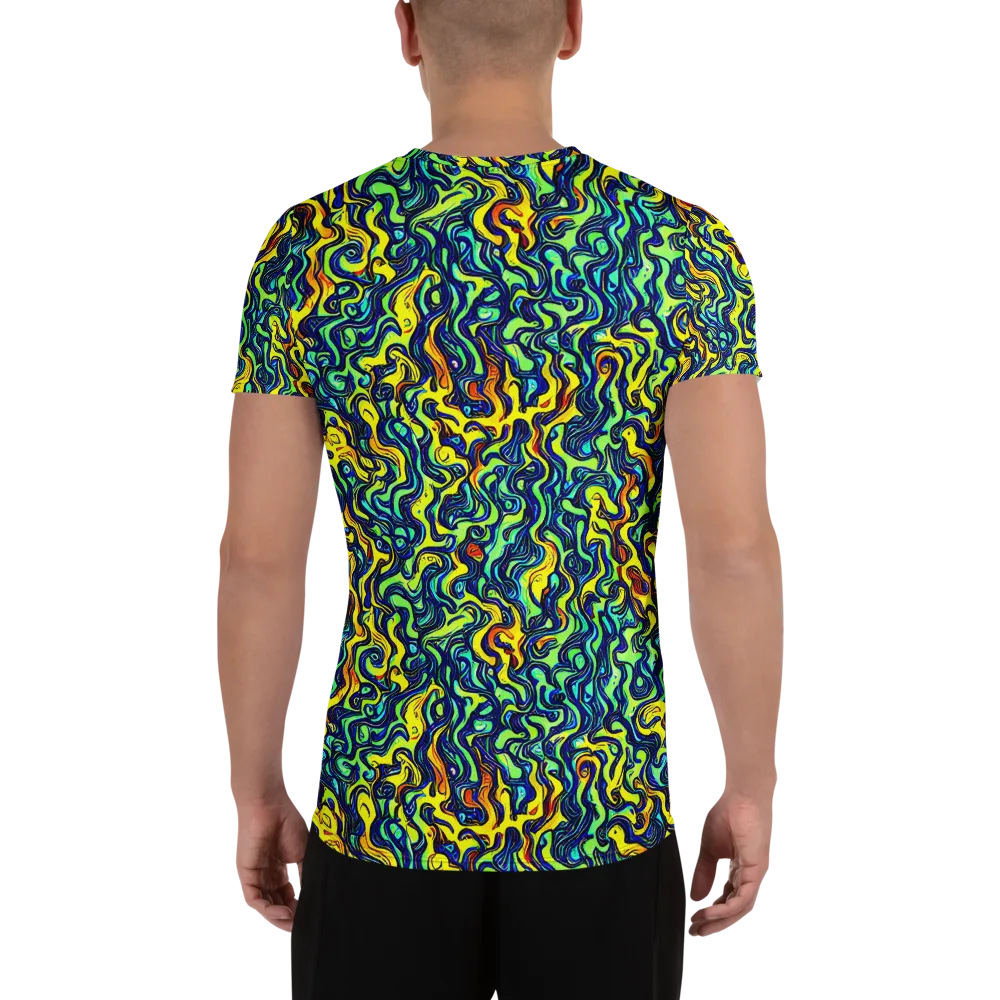 Electric Eel on Men's Athletic T-Shirt — Back