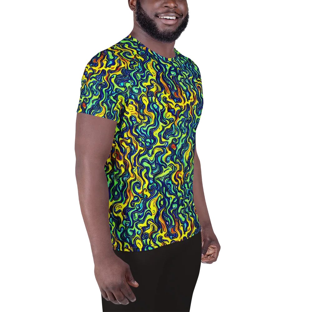 Electric Eel on Men's Athletic T-Shirt — Right