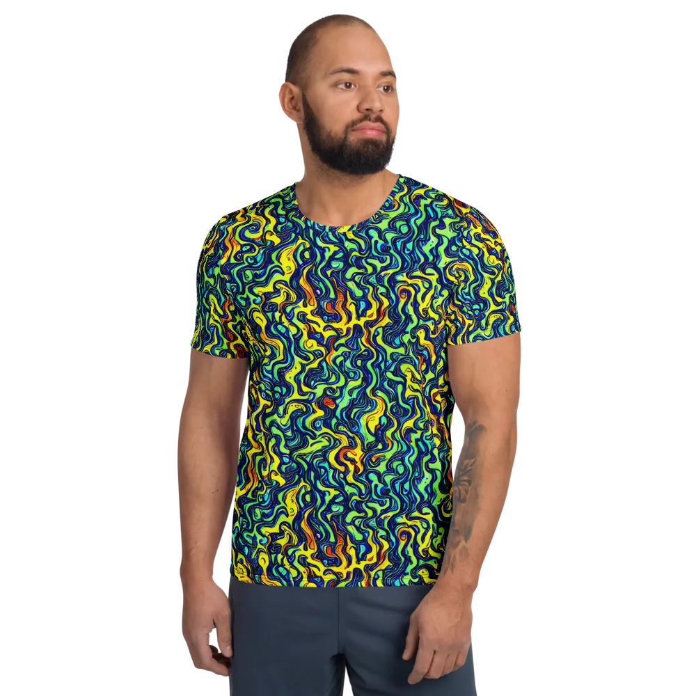 Electric Eel on Men's Athletic T-Shirt — Front