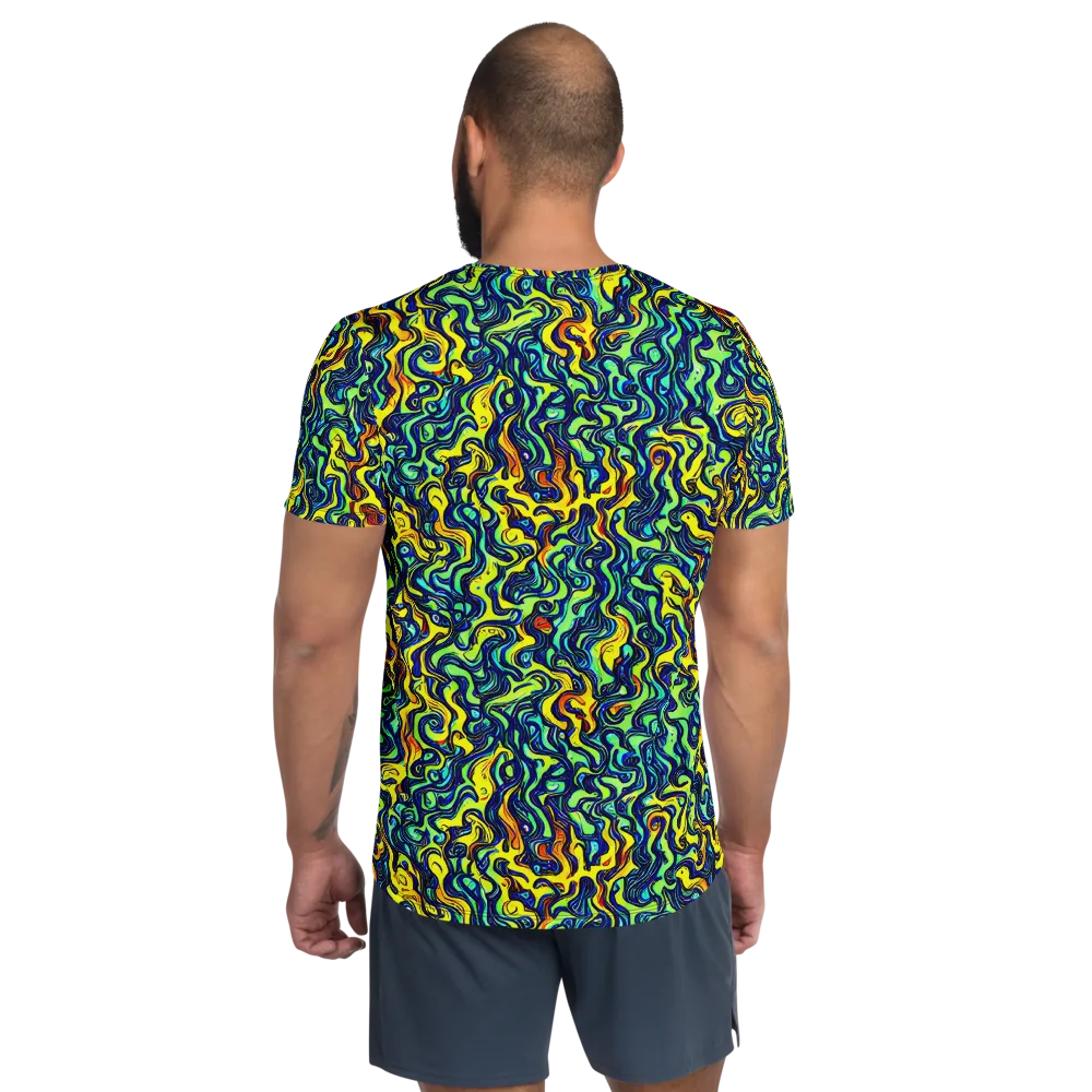 Electric Eel on Men's Athletic T-Shirt — Back