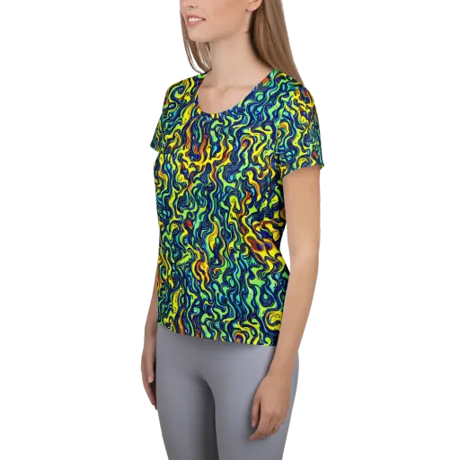 Electric Eel on a Women's Athletic T-Shirt
