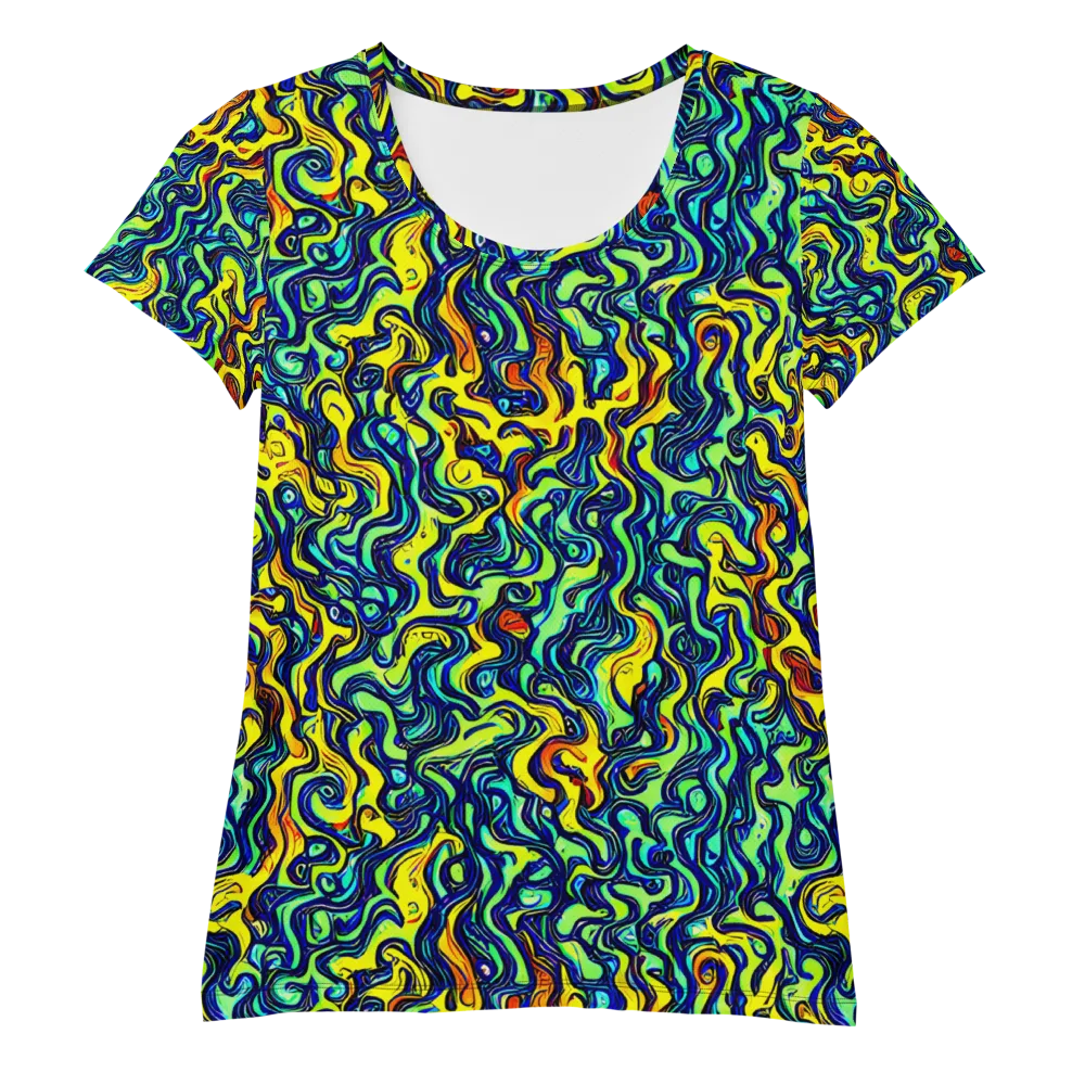 Electric Eel on Women's Athletic T-Shirt — Front