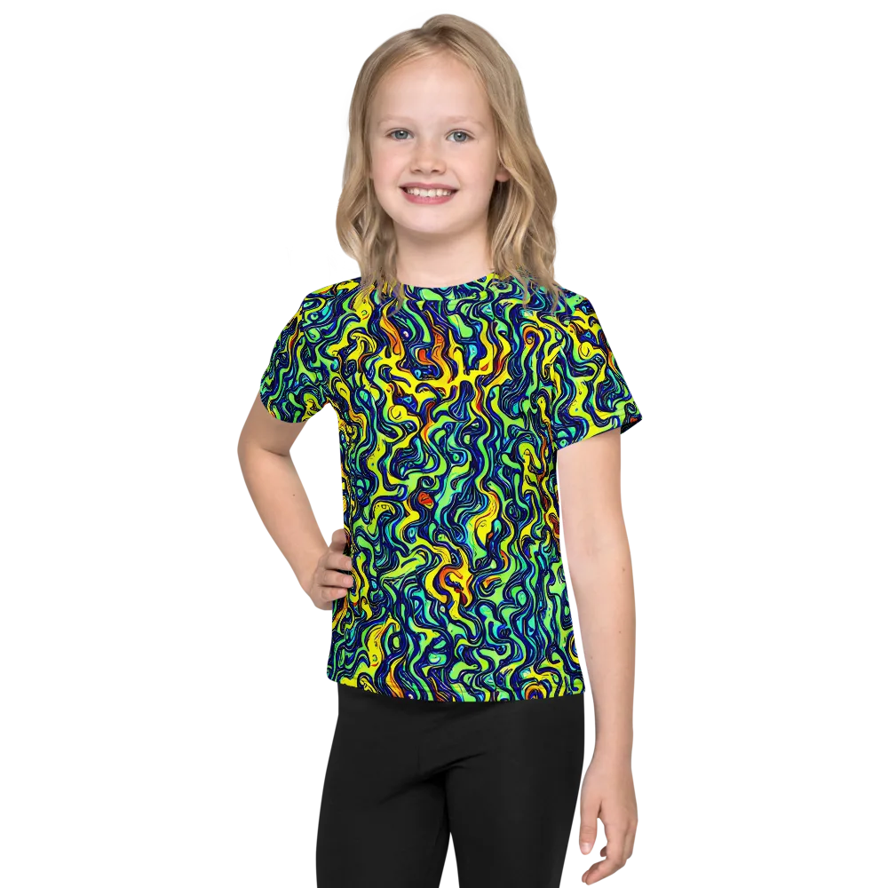 Electric Eel on Kids Crew Neck T-Shirt — Front