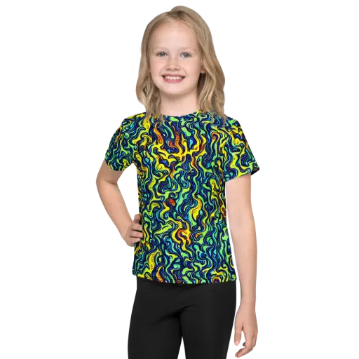 Electric Eel on a Kids Crew Neck T-Shirt