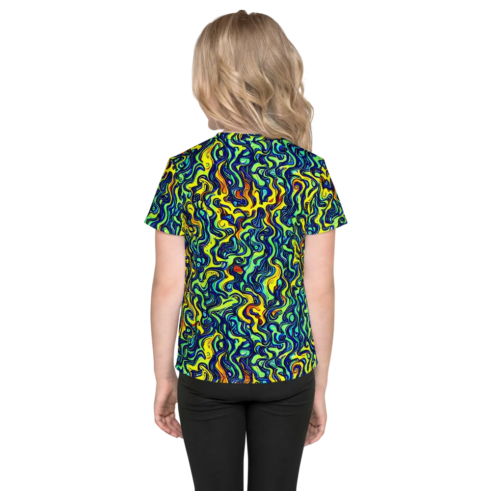 Electric Eel on Kids Crew Neck T-Shirt — Back