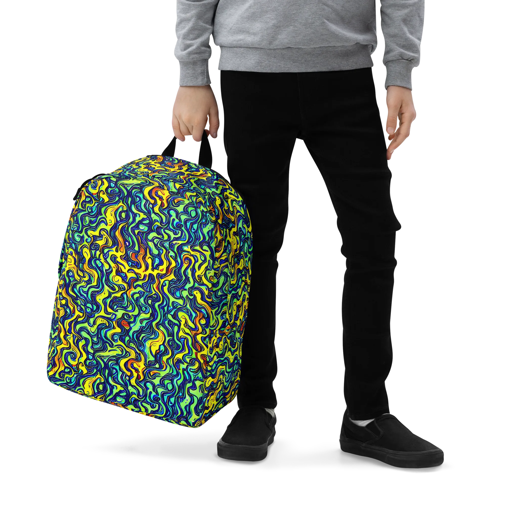 Electric Eel on Minimalist Backpack — Zoomed-in