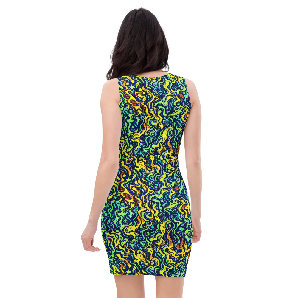 Electric Eel on Bodycon Dress — Back