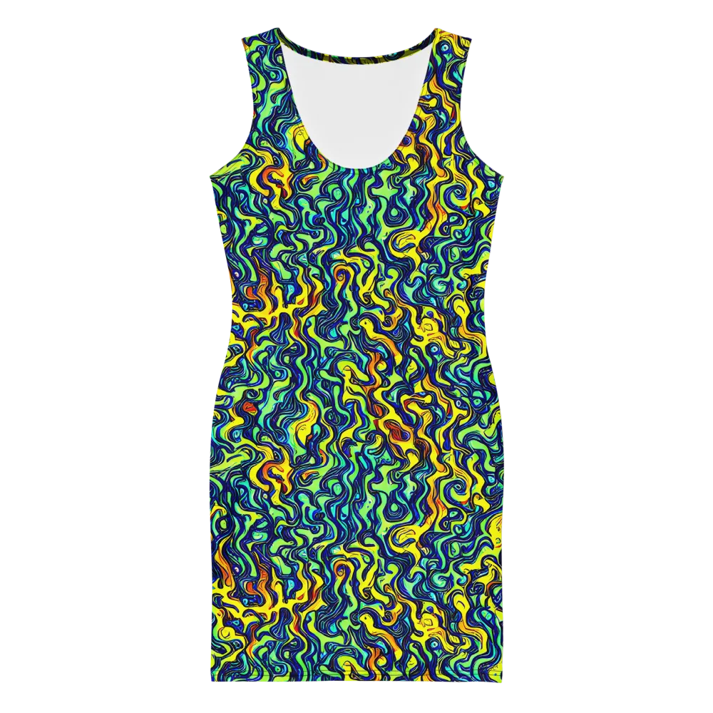 Electric Eel on Bodycon Dress — Front