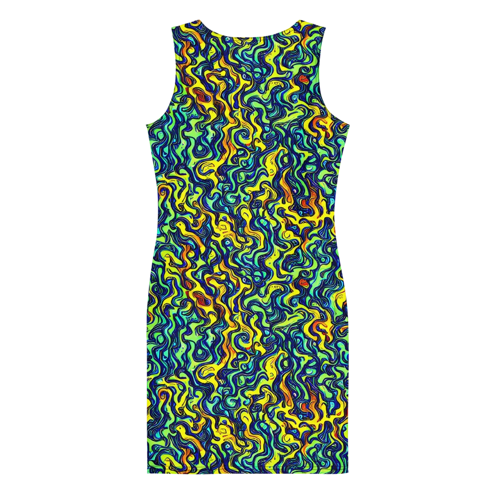 Electric Eel on Bodycon Dress — Back