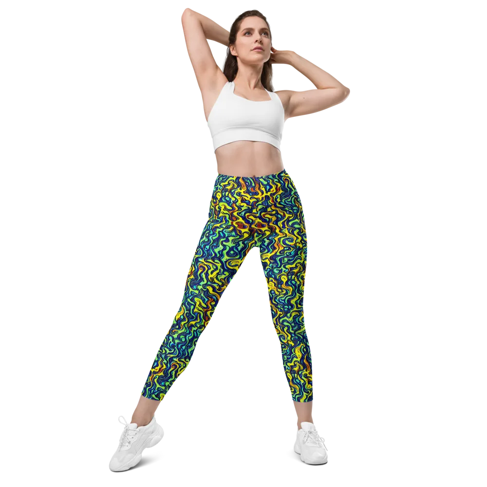 Electric Eel on Leggings with Pockets — Front