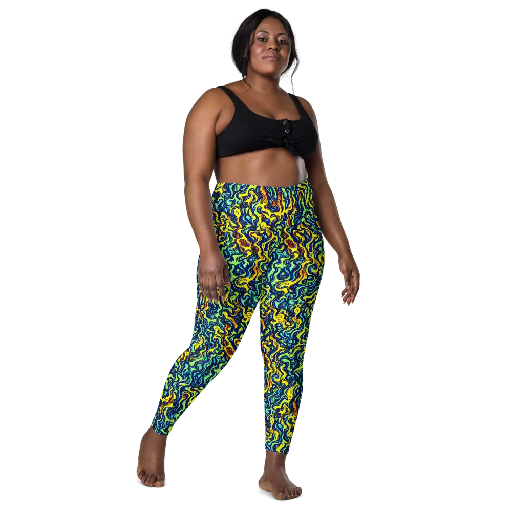 Electric Eel on Leggings with Pockets — Front