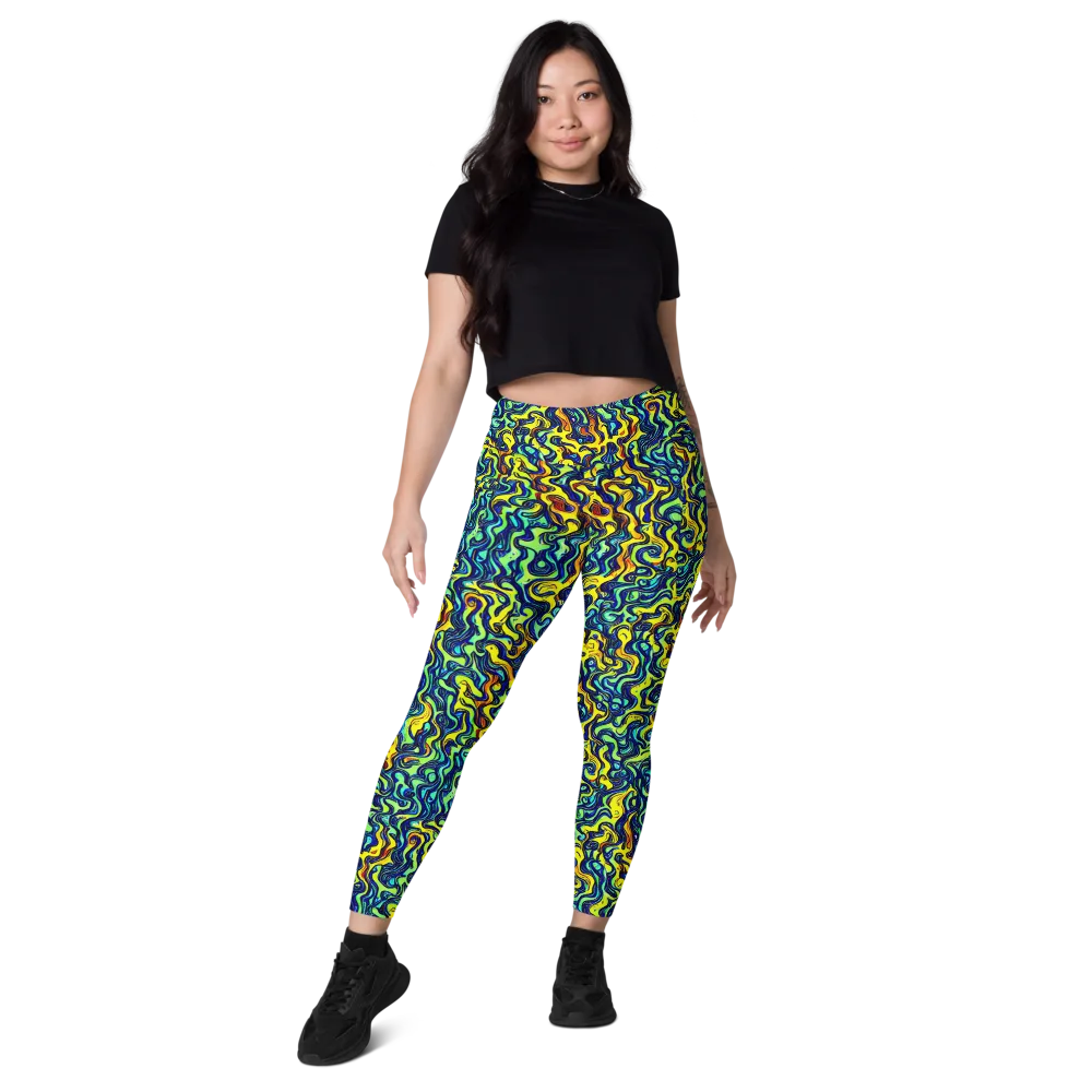 Electric Eel on Leggings with Pockets — Front
