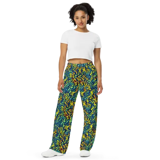 Electric Eel on a Wide-Leg Pants