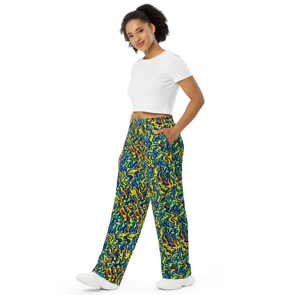 Electric Eel on Wide-Leg Pants — Left Front