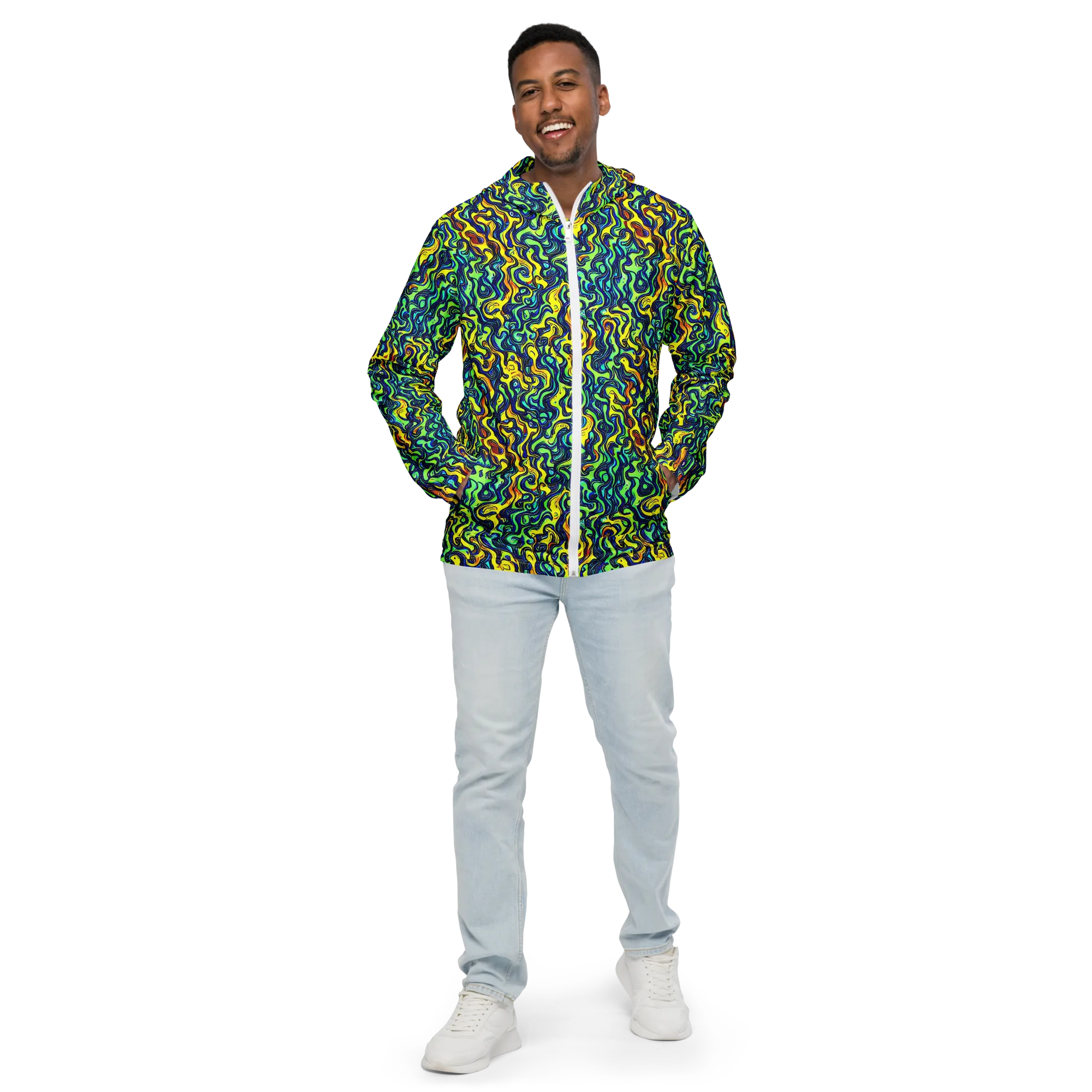 Electric Eel on Men's Windbreaker — Front