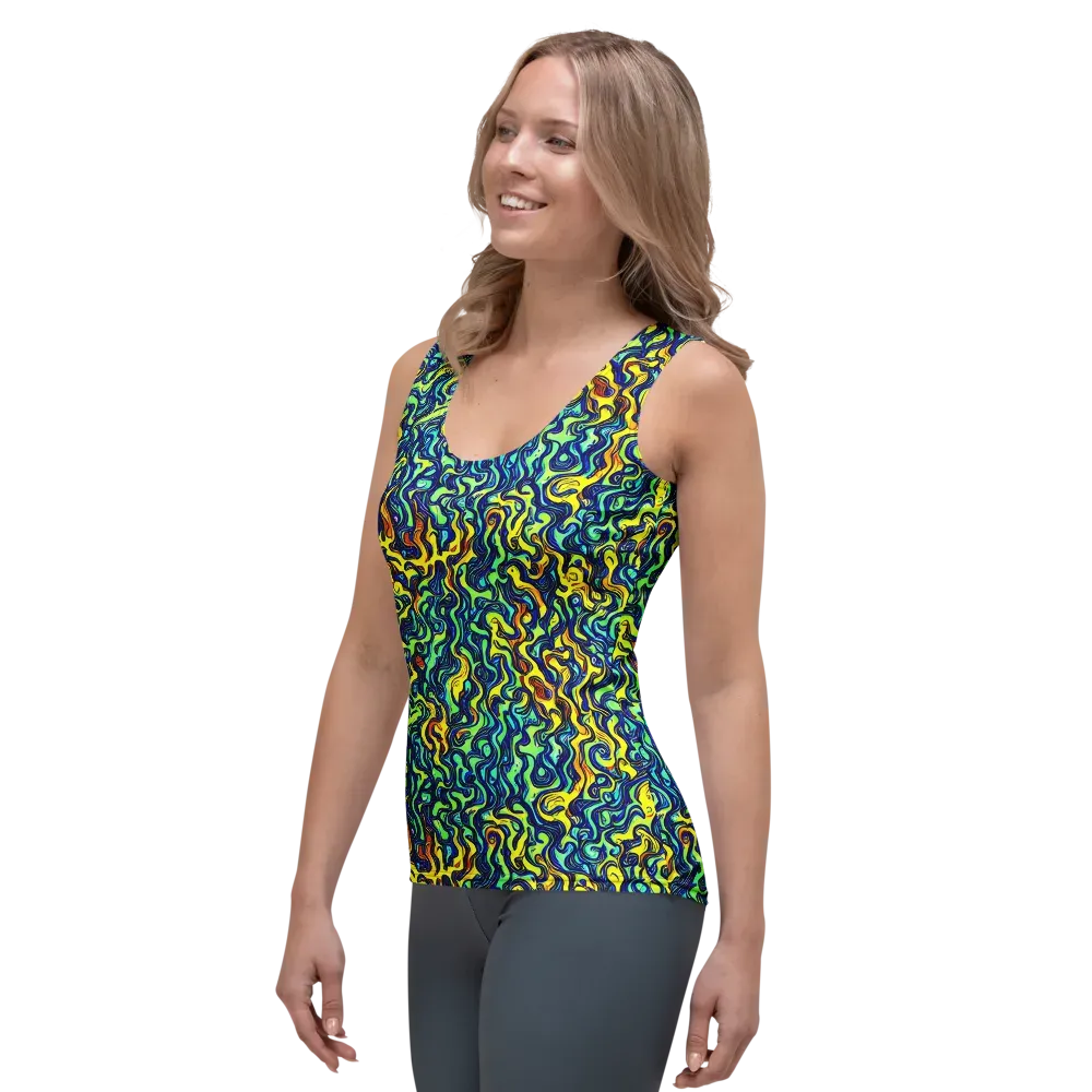 Electric Eel on Women's Tank Top — Left Front