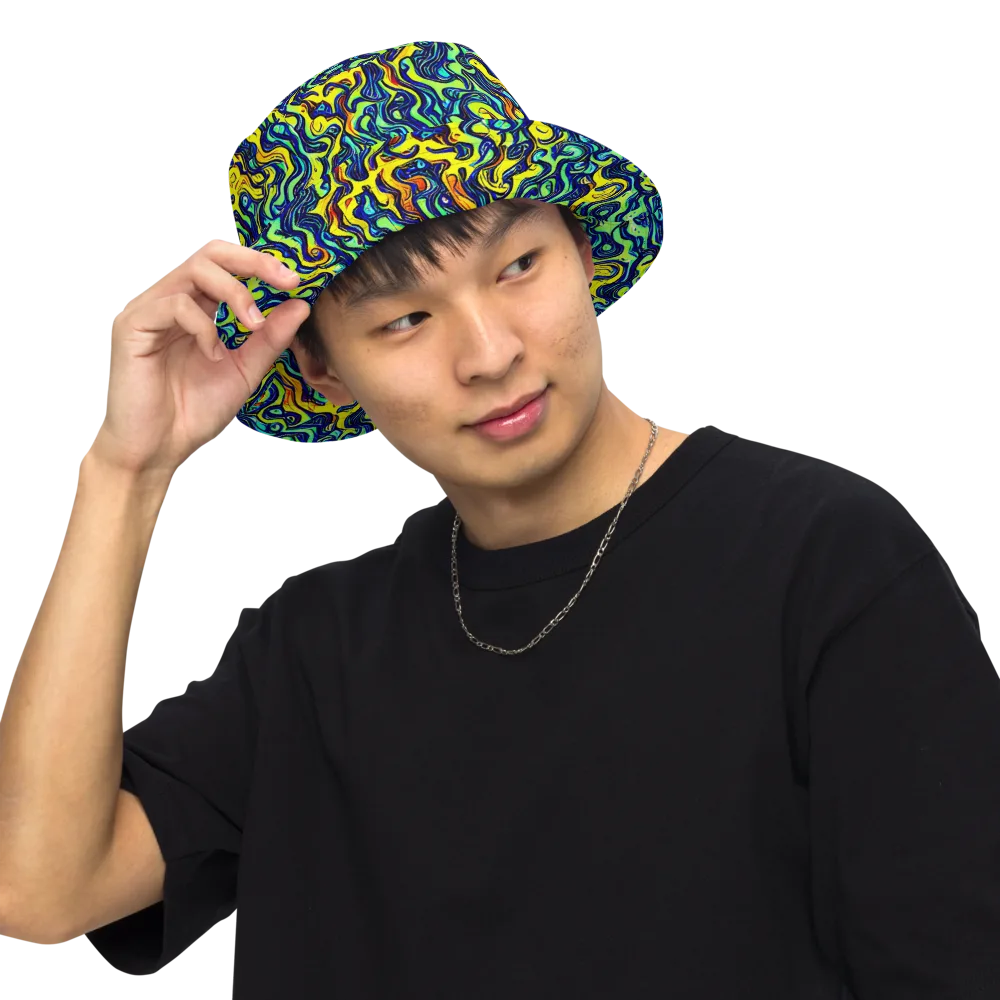 Electric Eel on Reversible Bucket Hat — Front Inside