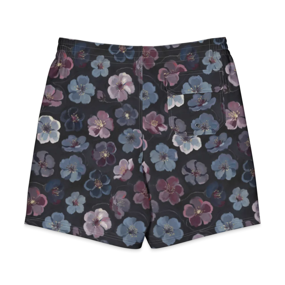 Dusky Florals on Men's Board Shorts — Back