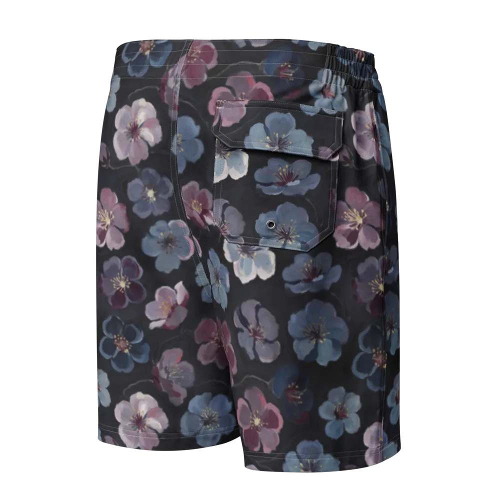 Dusky Florals on Men's Board Shorts — Back