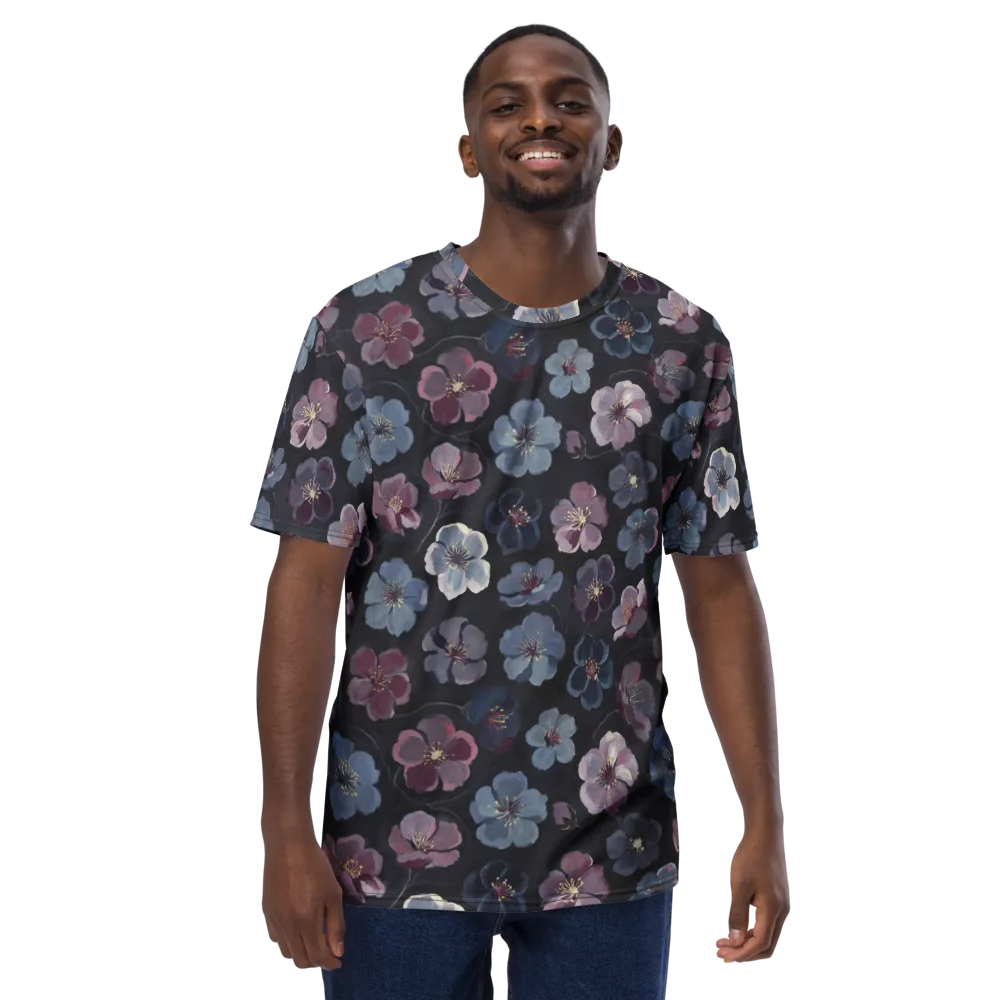 Dusky Florals on Men's Crew Neck T-Shirt — Front