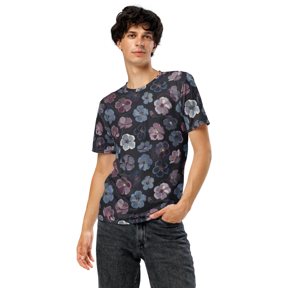 Dusky Florals on Men's Crew Neck T-Shirt — Front