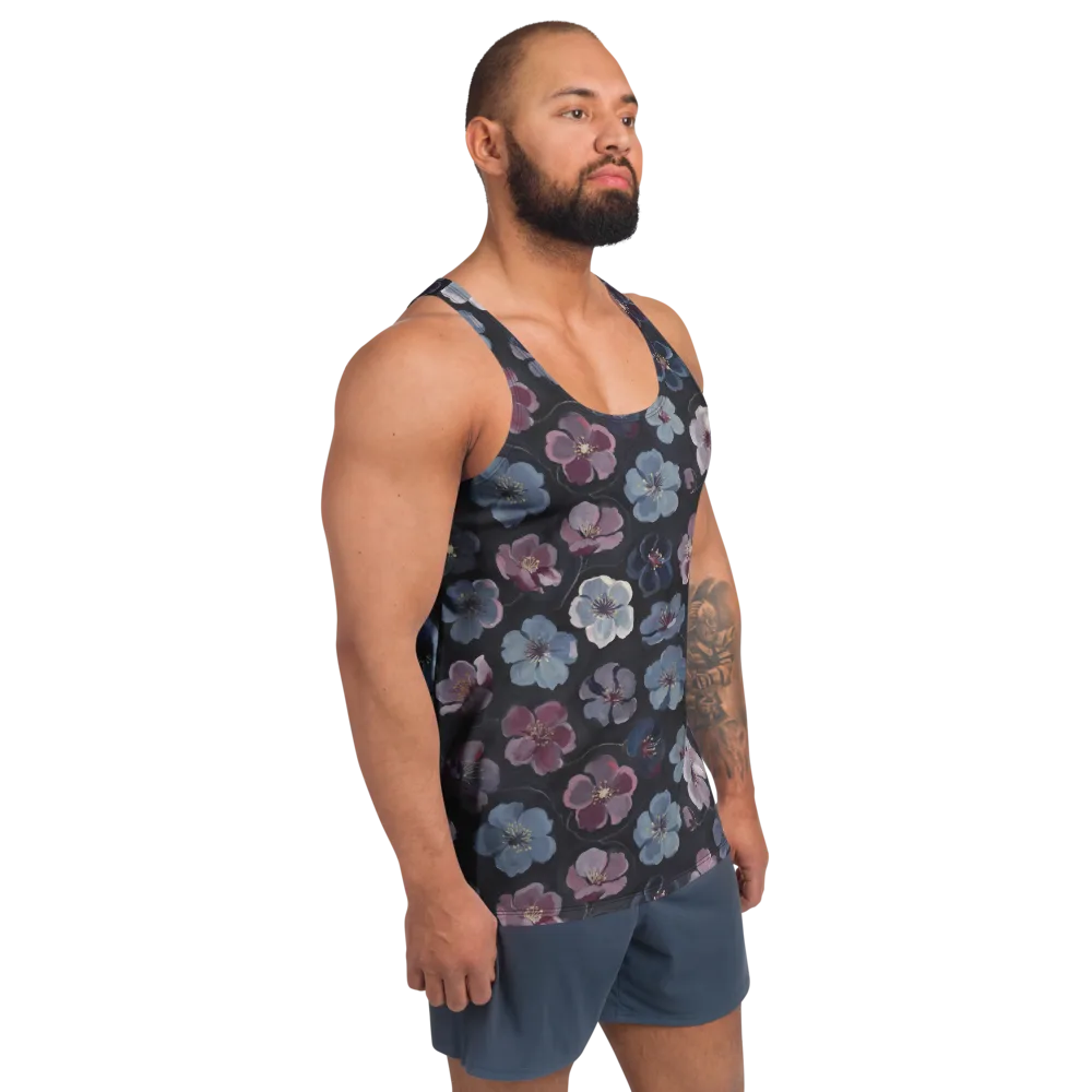 Dusky Florals on Men's Tank Top — Right Front