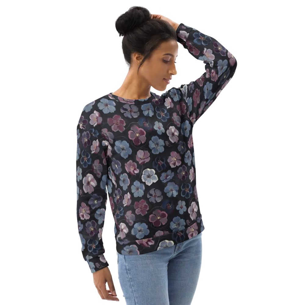 Dusky Florals on Sweatshirt — Right Front