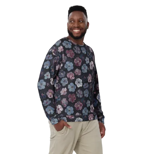 Dusky Florals on a Sweatshirt