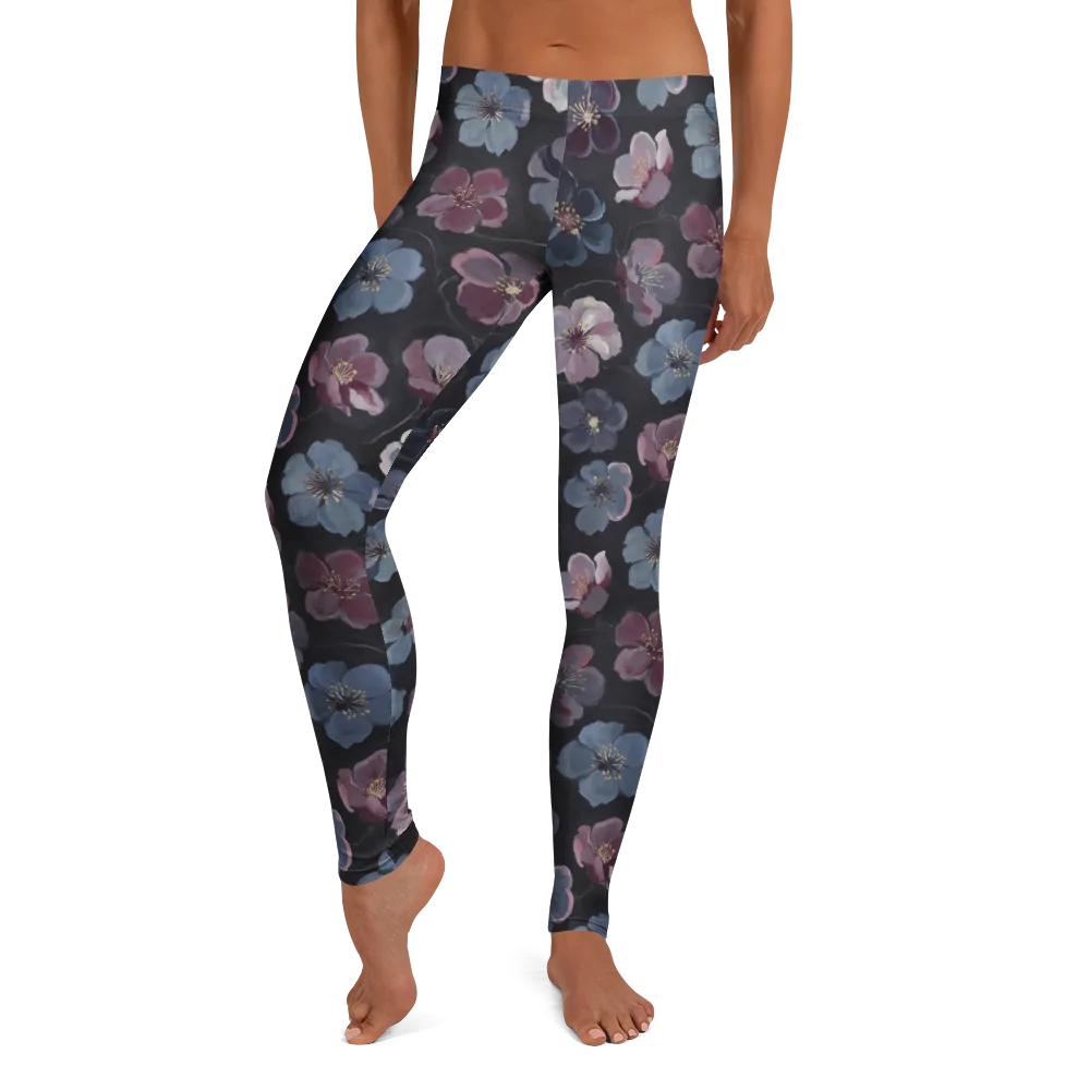 Dusky Florals on Leggings — Front