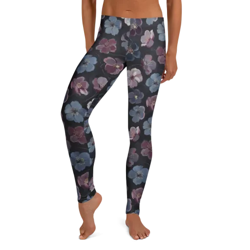 Dusky Florals on a Leggings